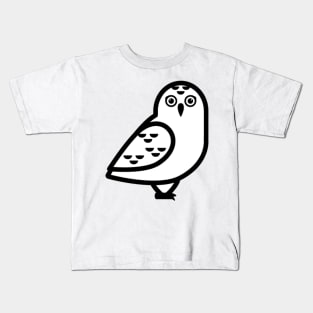 White Hoot Owl Icon Emoticon Kids T-Shirt